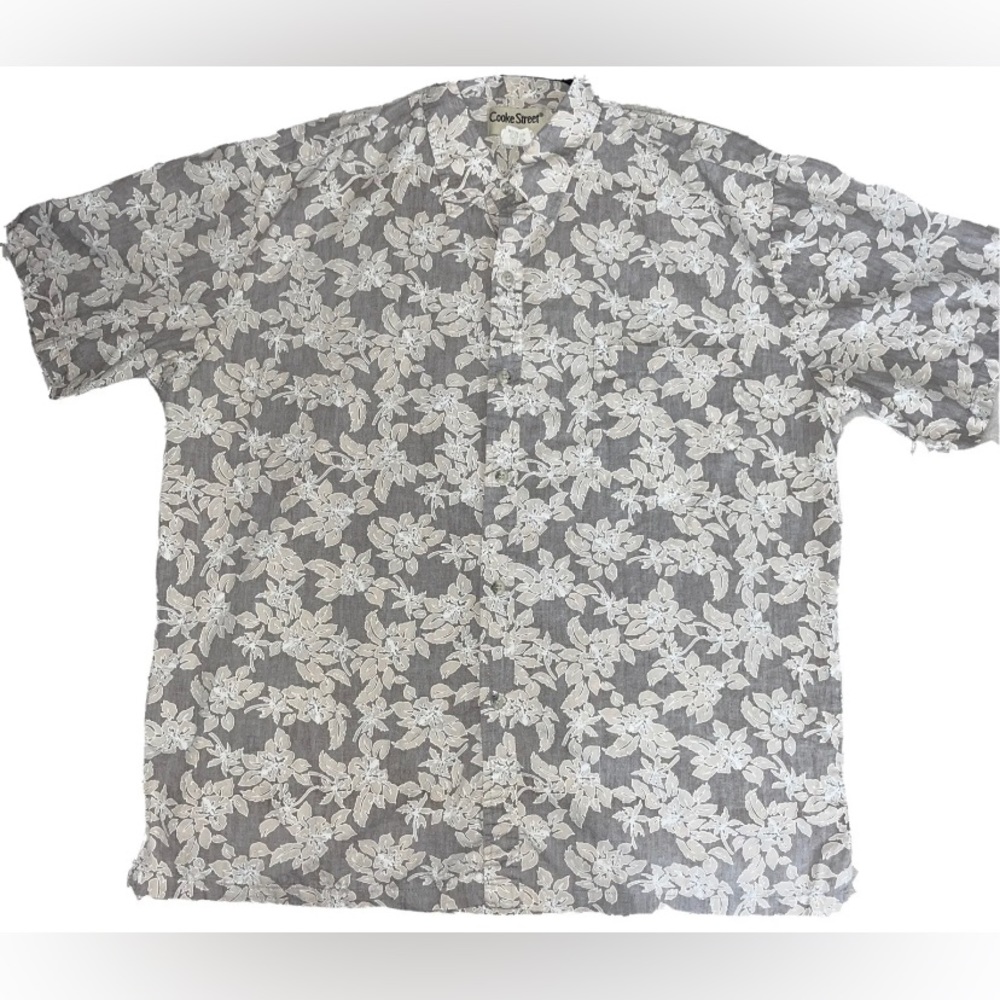 VINTAGE Cooke Street Hawaiian Shirt Mens Size XL Button Down Short Sleeve Collar